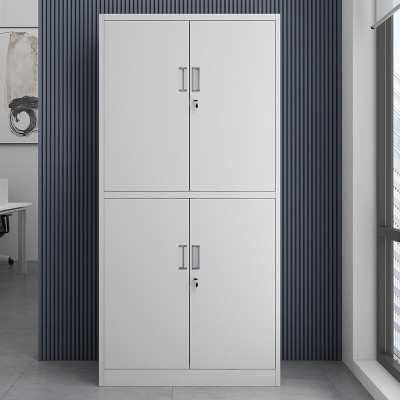 格具(GEJU)办公室文件柜铁皮柜带锁储物柜子阳台杂物存放柜钢制 通双文件柜