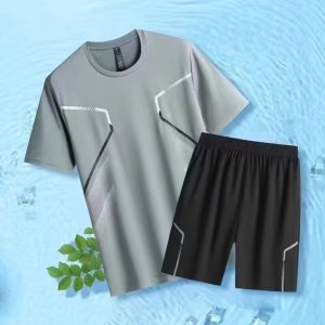 运动服男跑步短袖夏季新款网眼晨跑户外休闲篮球健身训练