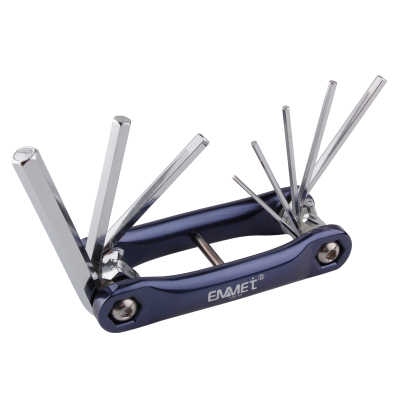 埃米顿 高档8件套折叠式公制平头内六角扳手