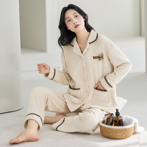 睡衣女秋冬款海岛绒加厚加绒毛绒冬天冬季高级感珊瑚绒家居服套装