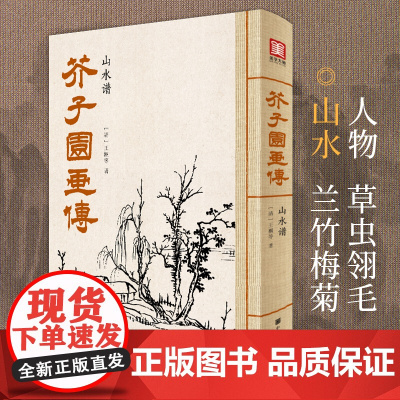 2021新书 美学大师 芥子园画传山水谱王概著巢勋临摹增图黑白sh