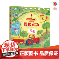 尤斯伯恩看里面 低幼版 揭秘农场 科普翻翻书 幼儿启蒙百科全书 农场动物趣味科普书3d立体书 3-4-5-6-7-10周