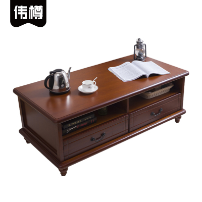 伟樽实木茶几120*60*46cm张