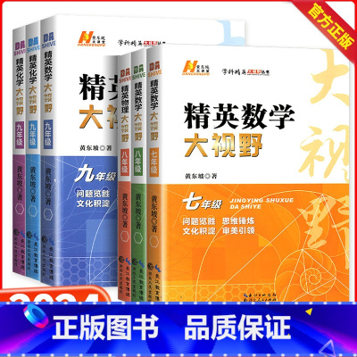 数学 七年级/初中一年级 [正版]2024版精英数学大视野物理化学七八九年级黄东坡数物化解题技巧新方法789上下册尖子生