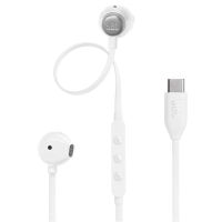 JBL TUNE 305C 半入耳式 有线手机电脑音乐运动耳机 华为苹果小米白色