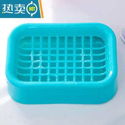 敬平家用浴室双层沥水肥皂盒卫生间手工皂架香皂盒北欧皂盒皂托 4#蓝色