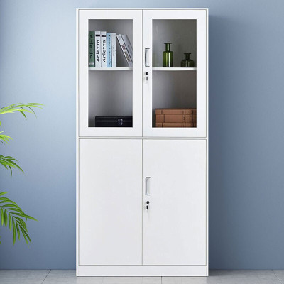 绵冠文件柜拆装办公柜钢制铁皮柜资料柜档案柜储物柜 纯白拆装等器文件柜