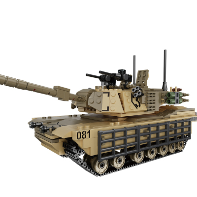 汇奇宝积木拼装直升飞机益智玩具儿童智力拼插模型军事系列男孩礼物兼容樂高6-14岁M1A2坦克921颗粒2人仔-