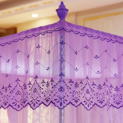 家柏饰(CORATED)刺绣加密加厚廷蚊帐1.5/1.8m2米床2.2双人家用不锈钢支架落地