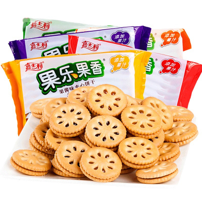 嘉士利果乐果香果酱夹心饼干443g（哈密瓜味）小包装早餐休闲小零食