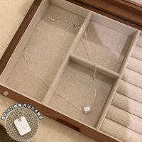 纯银拉丝转运珠吊坠项链轻奢高级感时尚路路通锁骨链女生精致送女朋友老婆情人节七夕生日礼物