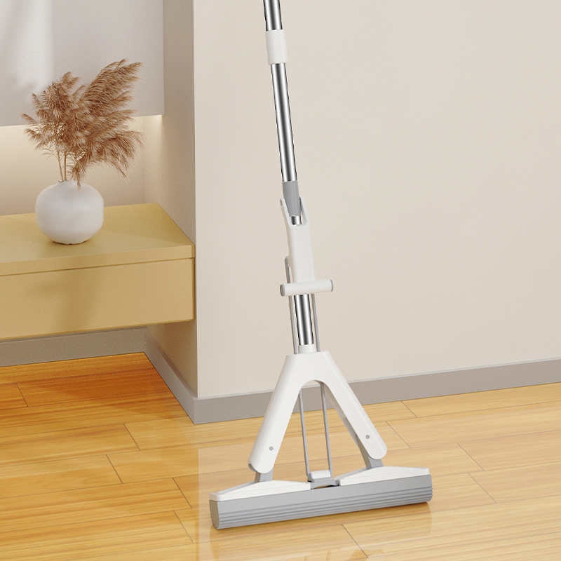 爱格(aige)吸水海绵拖把2022新款懒人家用免手洗挤水胶棉头拖布一拖地净JD27-2