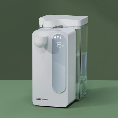 奥克斯即热式饮水机家用台式桌面速热饮水机小型口袋便携制热水机 白色机器+水箱
