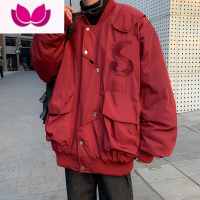 七斓潮牌男美式复古高街痞帅ins日系嘻哈学生情侣宽松外套