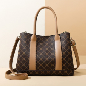 Ceba2023新款女士手提包感印花托特包女时尚通勤大容量单肩包