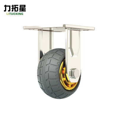 力拓星 橡胶轮 4寸定向 个