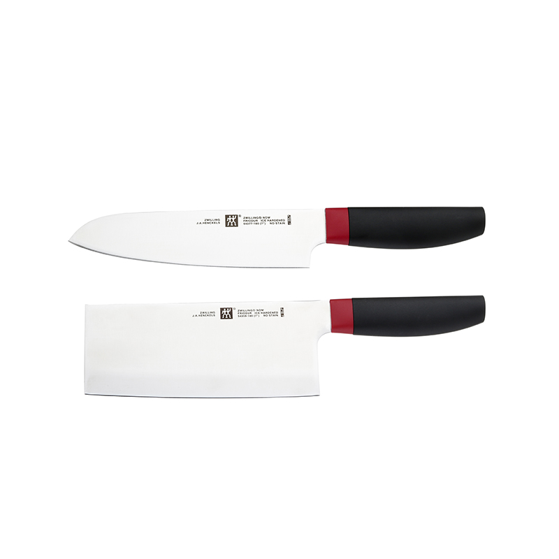 双立人ZWILLING Now S系列刀具2件套(红黑)ZW-K310中片刀菜刀进口不锈钢冰锻工艺