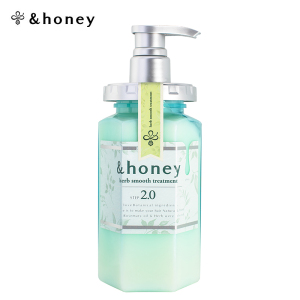 安蒂花子(&honey)护发素日本进口水感丰盈蜂蜜护发素无硅油洗发露改善毛躁头皮护理 植粹头皮护理护发素445g