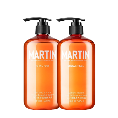 马丁Martin男士古龙香氛洁净去屑洗发水500ml+洁净滋养沐浴露500ml去屑止痒舒缓滋润