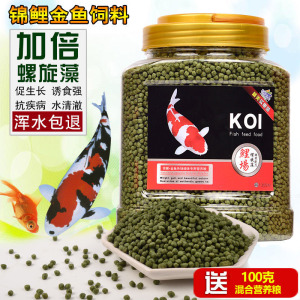 锦鲤鱼饲料金鱼兰寿家用观赏鱼通用增色专用鱼食小颗粒小型鱼粮
