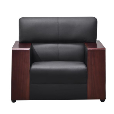 正斌办公沙发简约现代沙发商务接待会客二层牛皮单人位