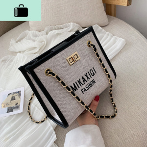 帆布小包包洋气仙女托特包2020新款女包休闲日系大容量单肩斜挎包NEW LAKE女士单肩包