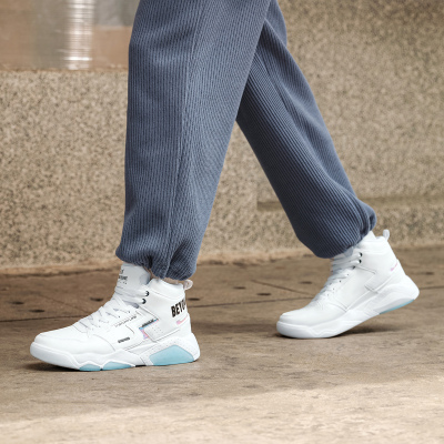 361°男鞋运动鞋新款休闲鞋小白鞋百搭白色高帮板鞋男