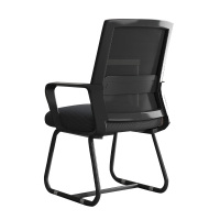 阿拉贡电脑椅家用办公椅舒适久坐网椅会议室椅职员椅弓形椅工学椅学习椅[弓形脚]黑框 黑网(宽厚腰拖)