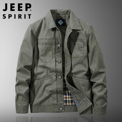 JEEP SPIRIT男士休闲男装外套风夹克多口袋上衣男装外套