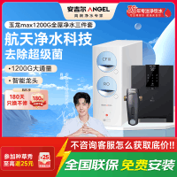 安吉尔净水器家用直饮机 RO反渗透膜净饮机天池玉龙max1200G+Y3611白色管线机+J3217前置过滤器