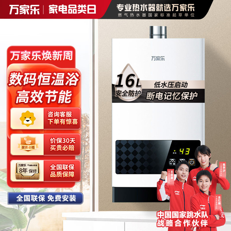 Macro/万家乐 JSQ30-16T1(T)燃气热水器家用管道12T天然气