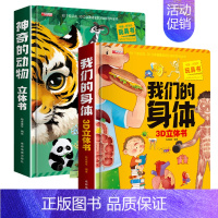 [大开本-2本]我们的身体+探秘海洋-3D立体书 [正版]幼儿安全常识立体翻翻书儿童宝宝3-6-8岁以上婴幼儿故事书绘本