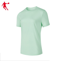 乔丹 运动T恤衫 针织短袖T恤衫 圆领短T 男女同款 团建旅行短袖 KHS23221357 件(冰瓷绿 4XL)