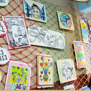 维诺亚麻绳网格创意照片墙装饰网ins幼儿园环创渔网挂画网红主题留言墙