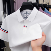 夏季新款男士纯色翻领短袖Polo衫商务休闲轻薄透气新疆棉男装