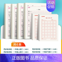 [套组6本]一年级上册+下册+每日30字*2 [正版]一年级字帖练字每日30字二三四年级上册下册儿童减压小学生语文同