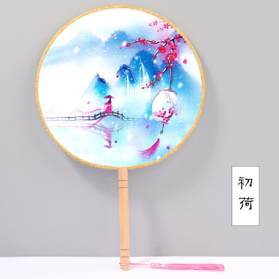 古风团扇装饰汉服古典女式圆形扇子闪电客蒲扇宫廷扇道具舞蹈配饰古装不诉离殇