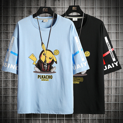 玥鸾(YueLuan)短袖T恤男士夏季纯棉潮牌简约百搭体恤夏装学生潮流ins宽松上衣服