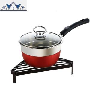 日派日式家居厨房台面转角调料架调味品收纳置物架双层落地三角架 三维工匠