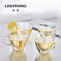 KAMJOVE/金灶 明尊 CP-01 玻璃杯套装 带把手 小茶杯手工吹制耐热高硼硅玻璃杯茶具家用透明小品茗杯150ML
