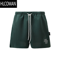 HLCOMANSHISI夏季不过膝美式短裤男篮球运动速干三四分裤跑步健身刺绣