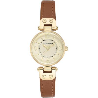 Anne Klein女士石英防水金属表欧美时尚简约商务手表黑盘黑带