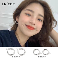 999纯银针小耳圈素圈耳环女2025年新款潮冷淡风耳钉春夏圆圈耳饰送女朋友老婆情人节七夕生日礼物