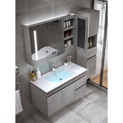 智能北欧浴室柜组合轻奢现代简约卫生间卫浴洗漱台池洗手洗脸盆柜