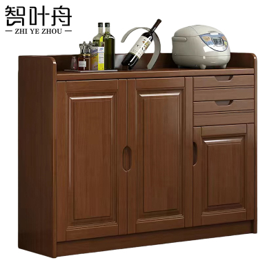 智叶舟实木茶水柜136*40*90cm台