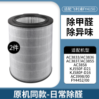 适配飞利浦空气净化器滤芯FY4150[半年装原机同款-夹炭布版*2]