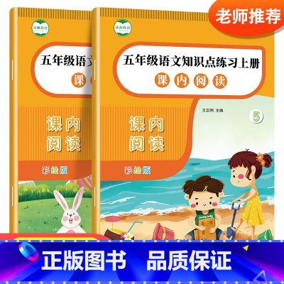 课外阅读理解(五年级上下册共2本) [正版]帝源五年级上册课外阅读理解训练课内阅读理解中心思想练习题 每日一练课外阅读阶