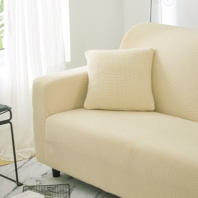 沙发套全包卍能全盖沙发罩四季沙发垫现代简约客厅通用弹力布艺 芥末黄 S[单人位长90-140cm内]