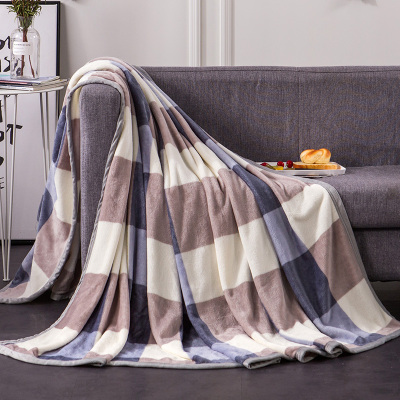 冬季双层加厚珊瑚绒毯子双人单人办公室学生宿舍午睡毯法兰绒毛毯