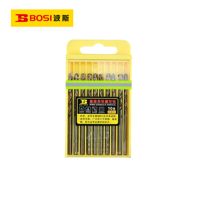 波斯(BOSI) 荧光系列直柄含钴麻花钻 2.9mm/10支 盒